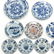 A Diverse lot of Blue and White Decor Plates - 2