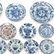 A Diverse lot of Blue and White Decor Plates - 3