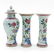 A Famille Rose Decor Three Piece Garniture Set - 4