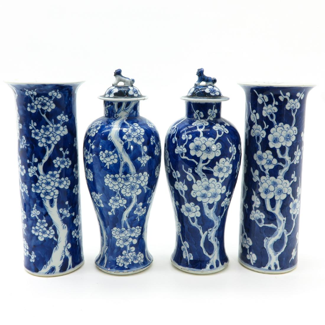 A Blue and White Decor Garniture Set (1 of 9)