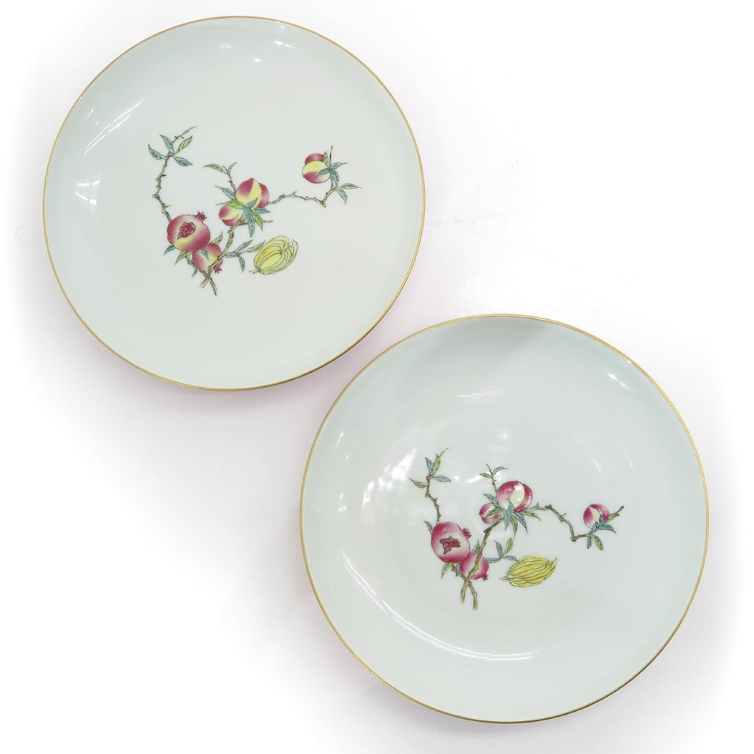 A Pair of Ruby Back Decor Plates (1 of 2)