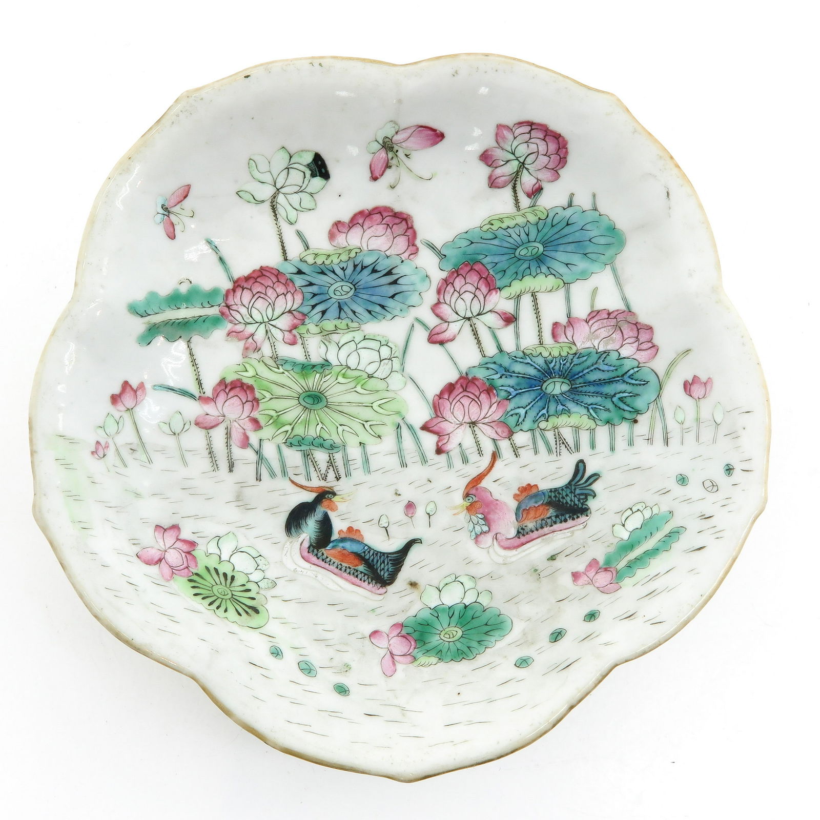 A Famille Rose Decor Altar Dish (1 of 4)