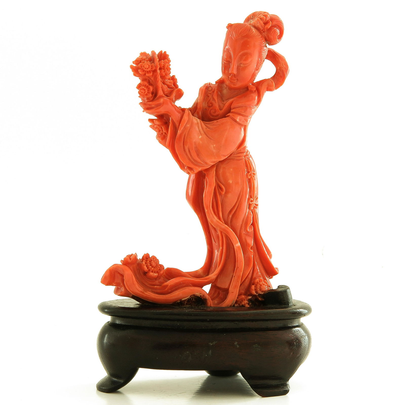 A Carved Red Coral Sculpture (1 of 8)
