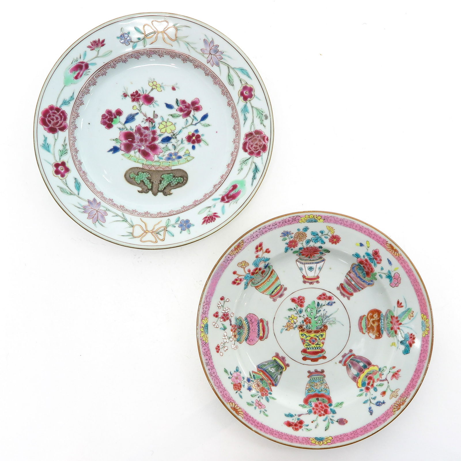 Two Famille Rose Decor Plates (1 of 4)