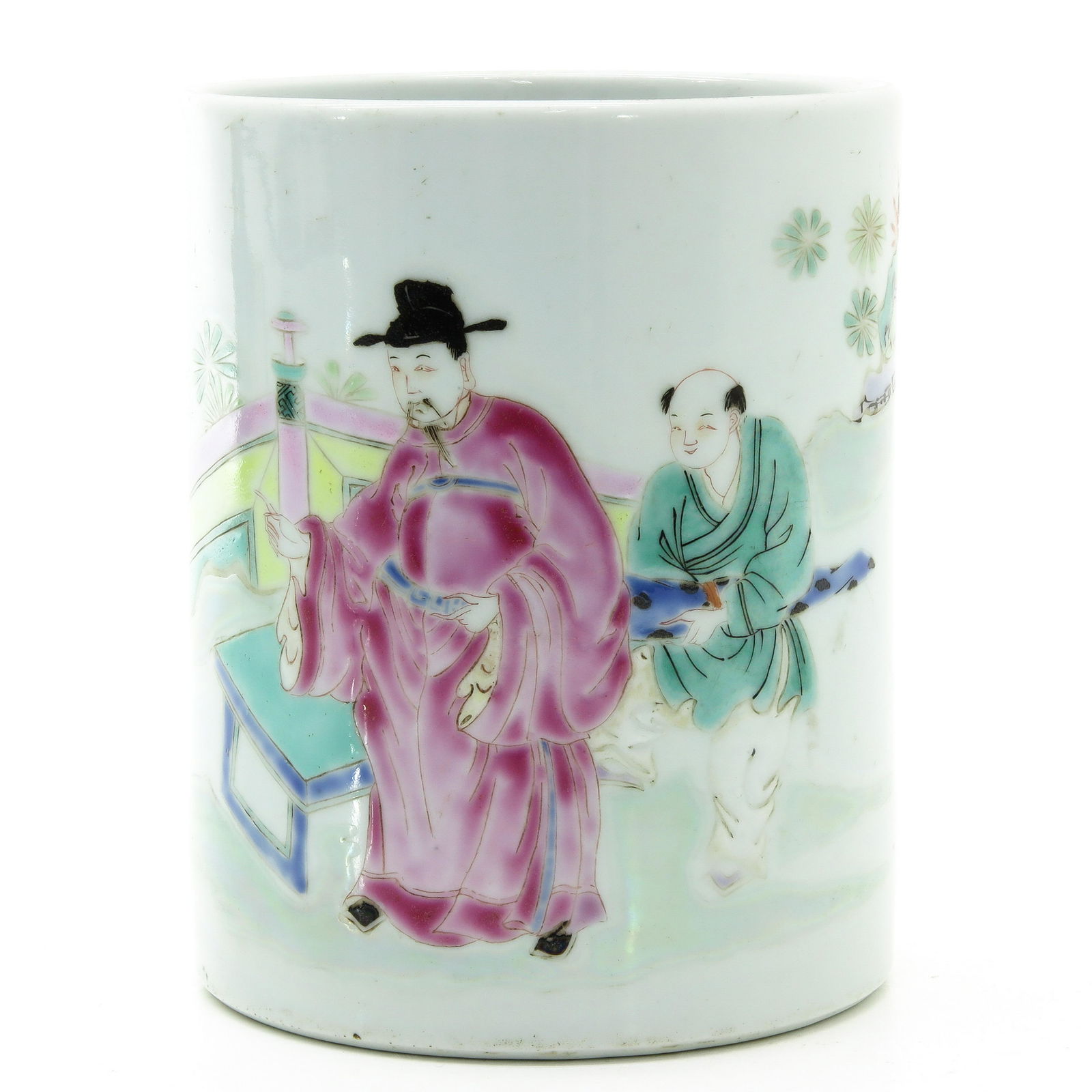 A Famille Rose Brush Pot (1 of 8)