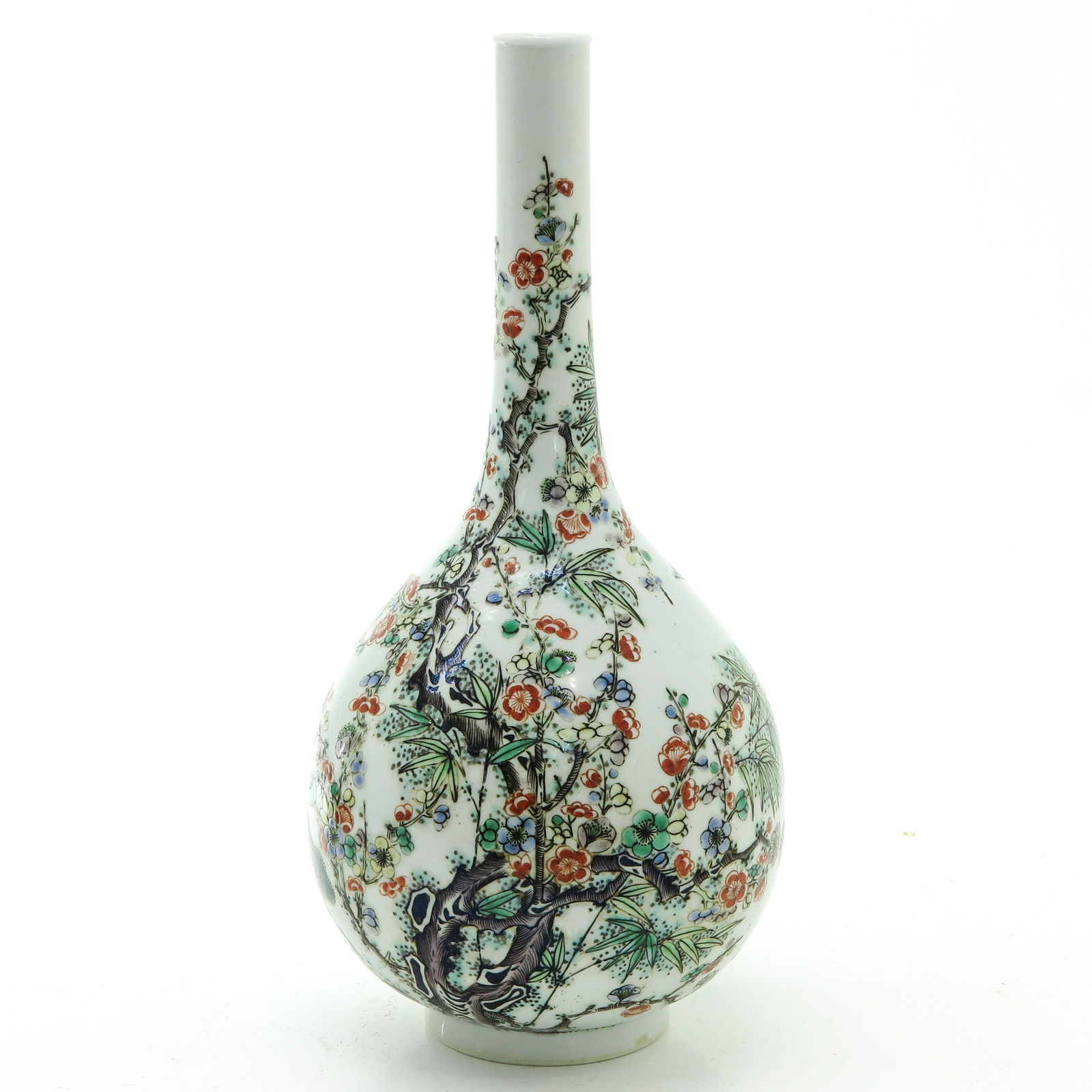 A Famille Verte Decor Bottle Vase (1 of 9)