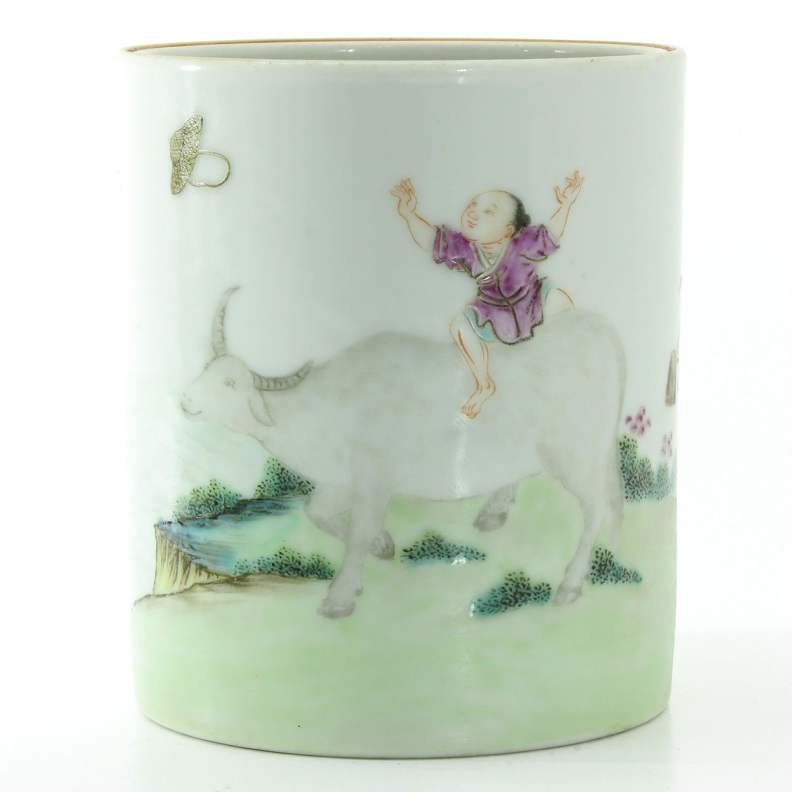 A Polychrome Decor Brush Pot (1 of 8)