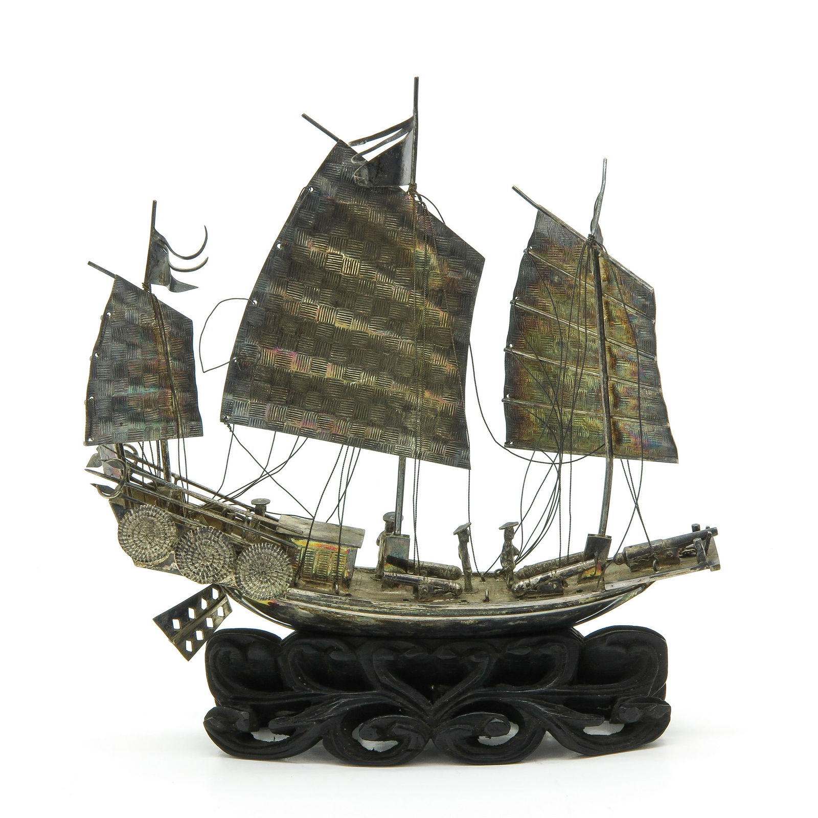 A Chinese Silver Miniature Boat (1 of 4)