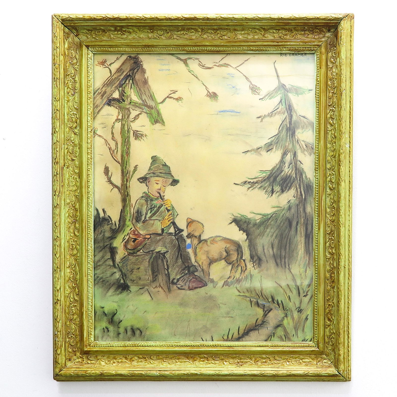 A Pastel Signed Rie Cramer (1 of 7)