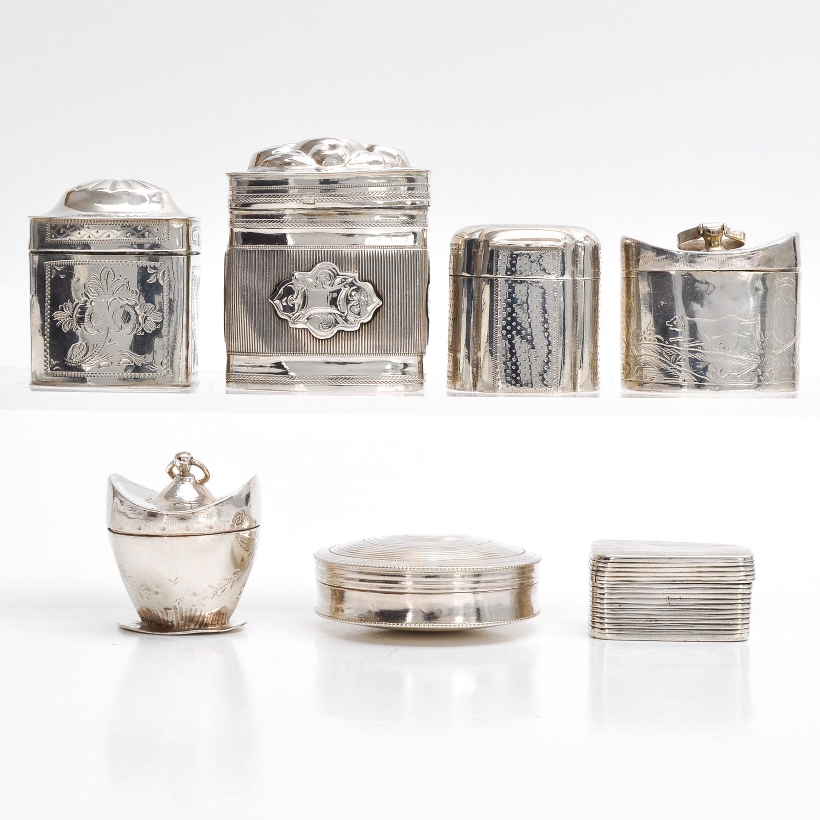 A Collection of 19th Century Perfume and Pill Boxes (1 of 9)