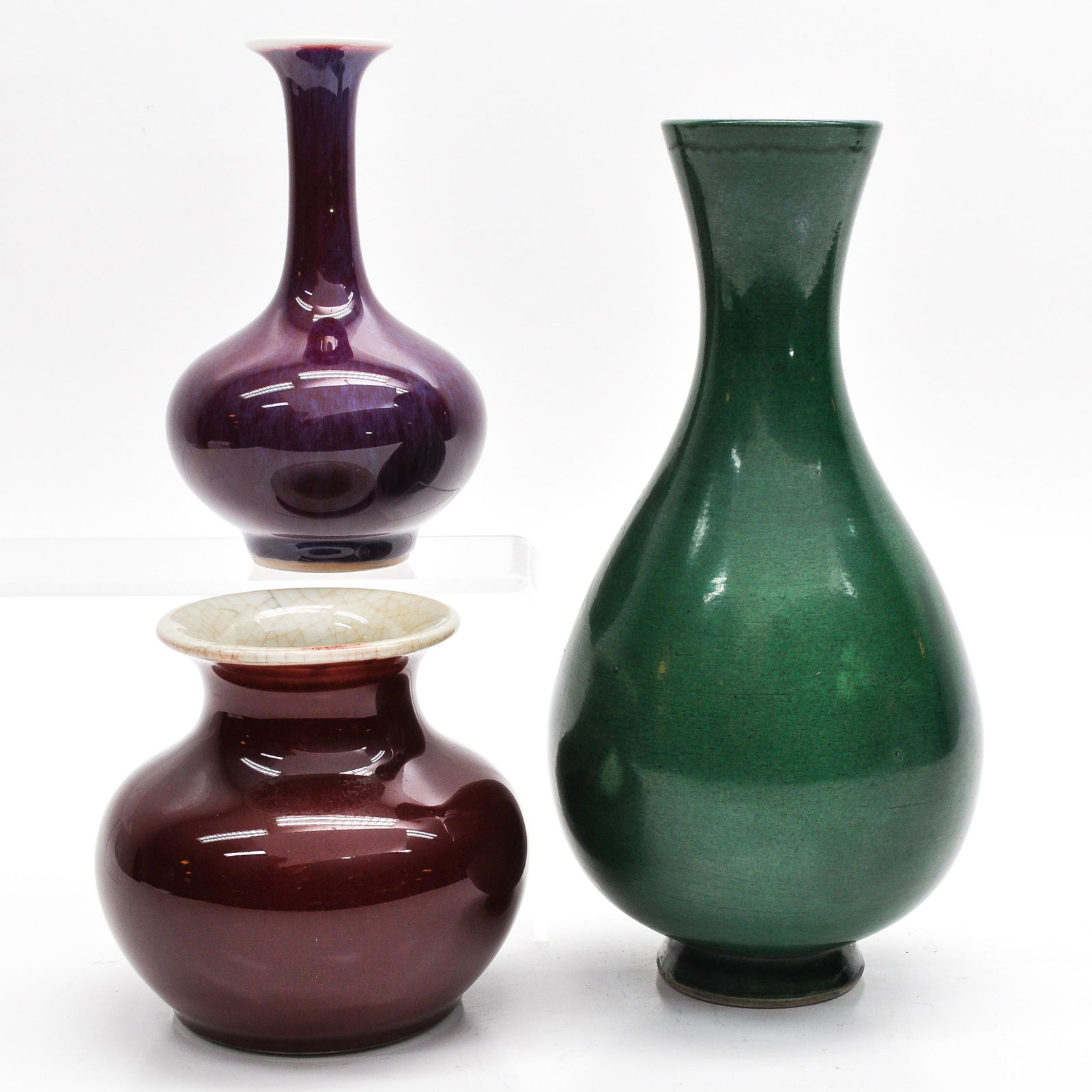 Three Chinese Monochrome Vases (1 of 7)