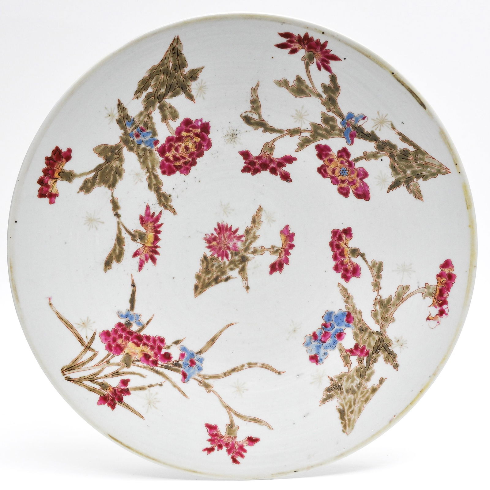 A Chinese Polychrome Decor Charger (1 of 4)