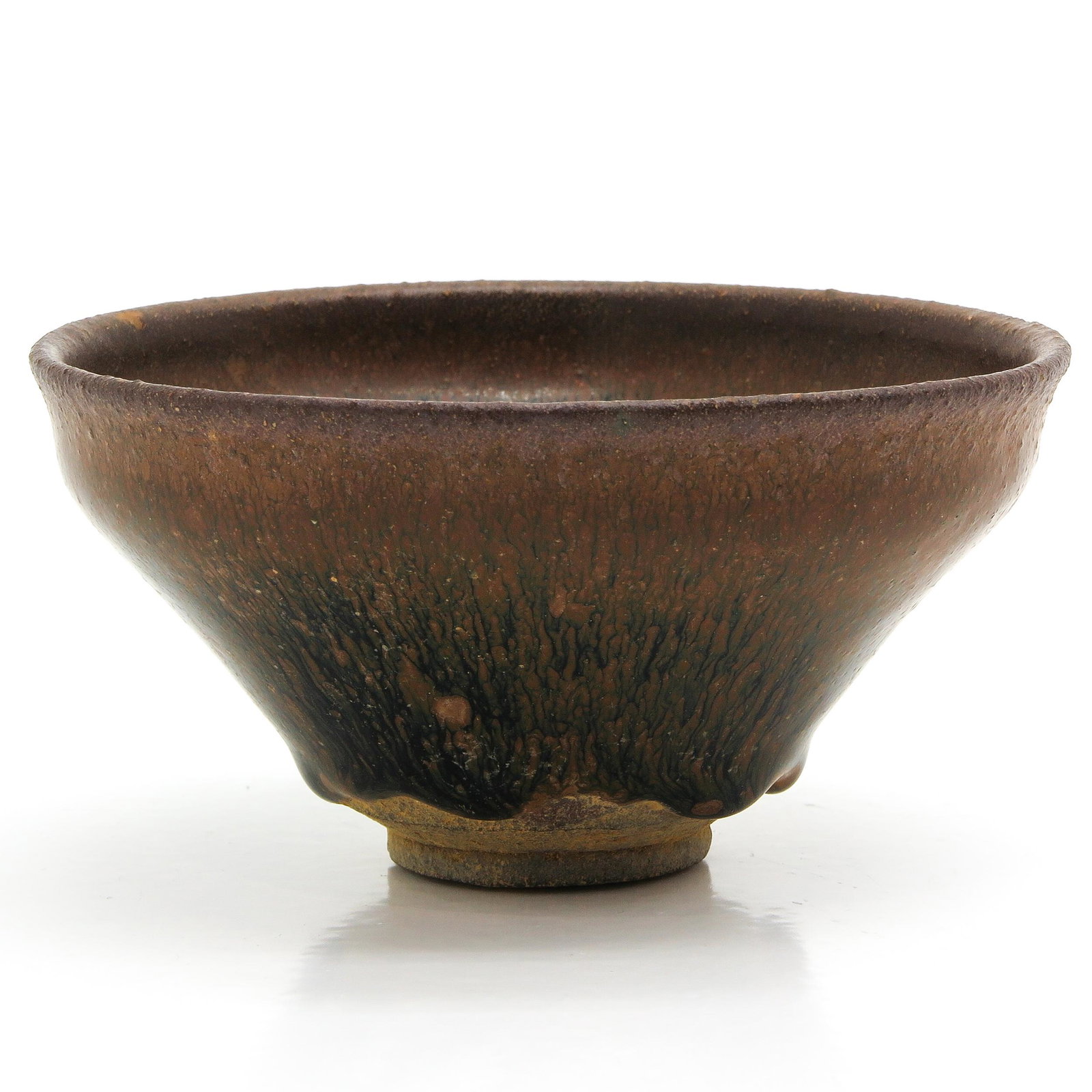 A Chinese Tea Bowl: Hares fur decor, 12 cm. in diameter.