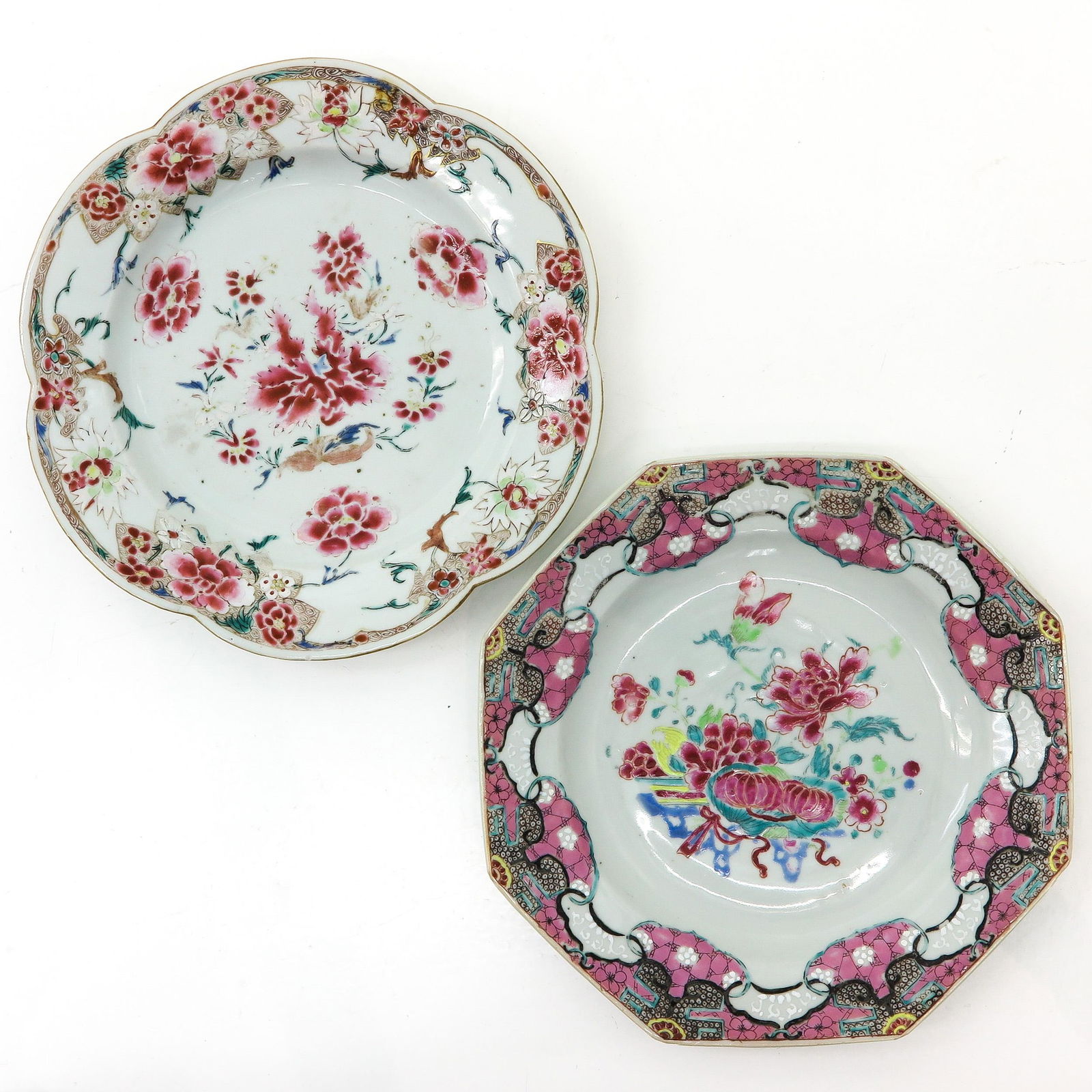 Two Famille Rose Decor Plates (1 of 6)