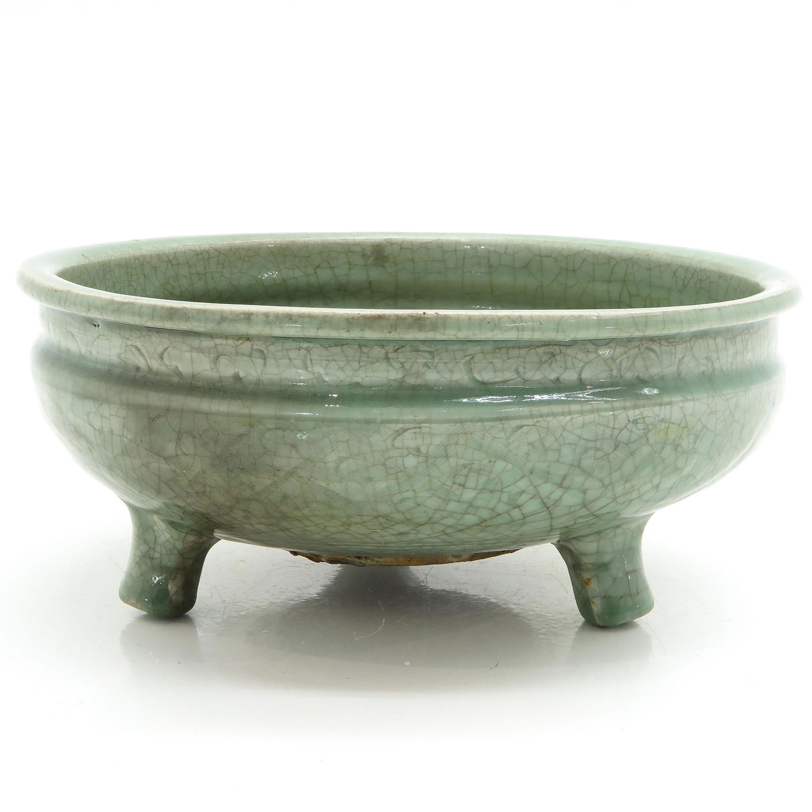 A Large Tripod Celadon Censer (1 of 6)