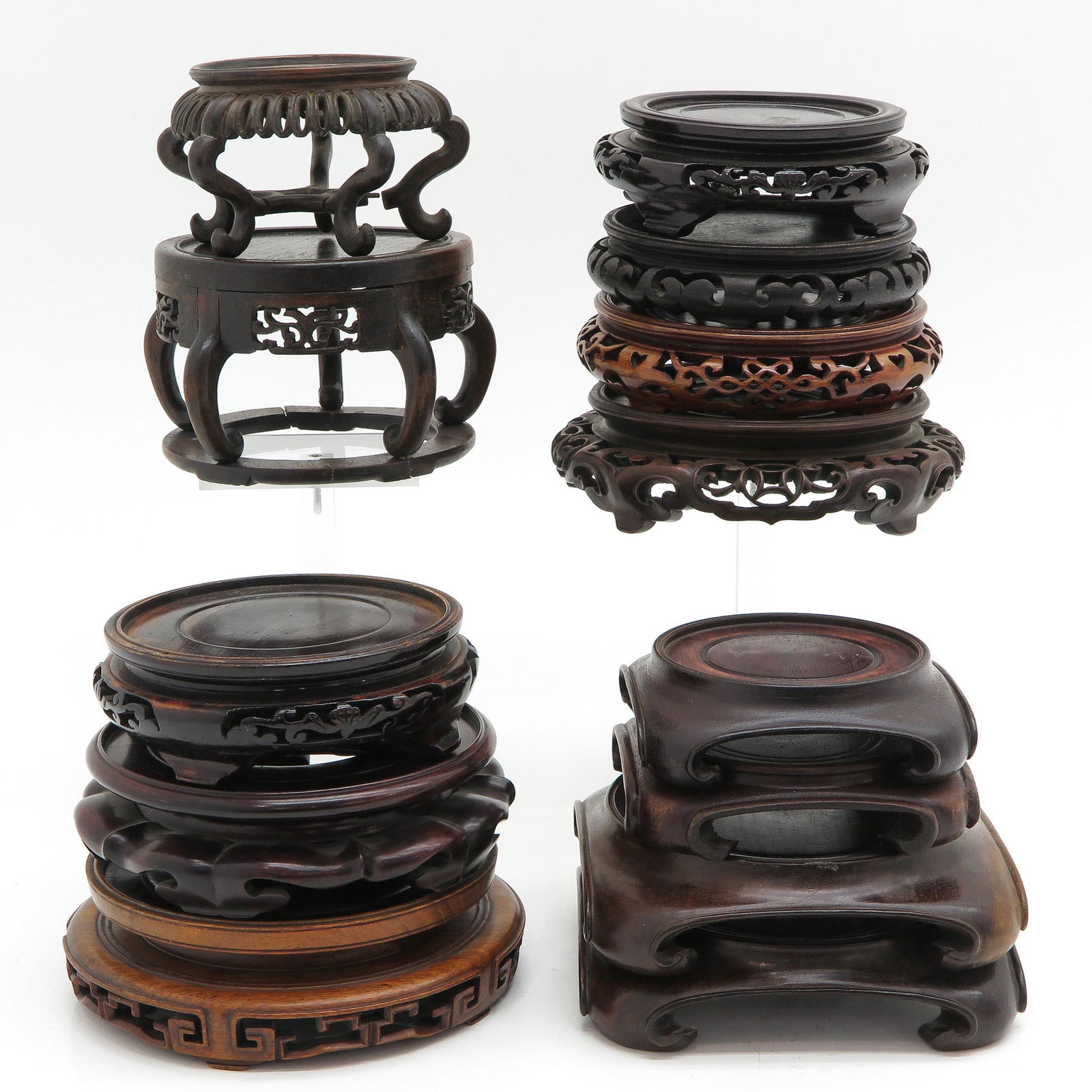 A Diverse Collection of 13 Wood Bases (1 of 3)