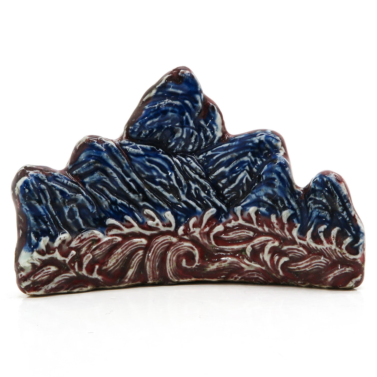 A Brush Rest: Depicting a mountain, 11 cm. tall.