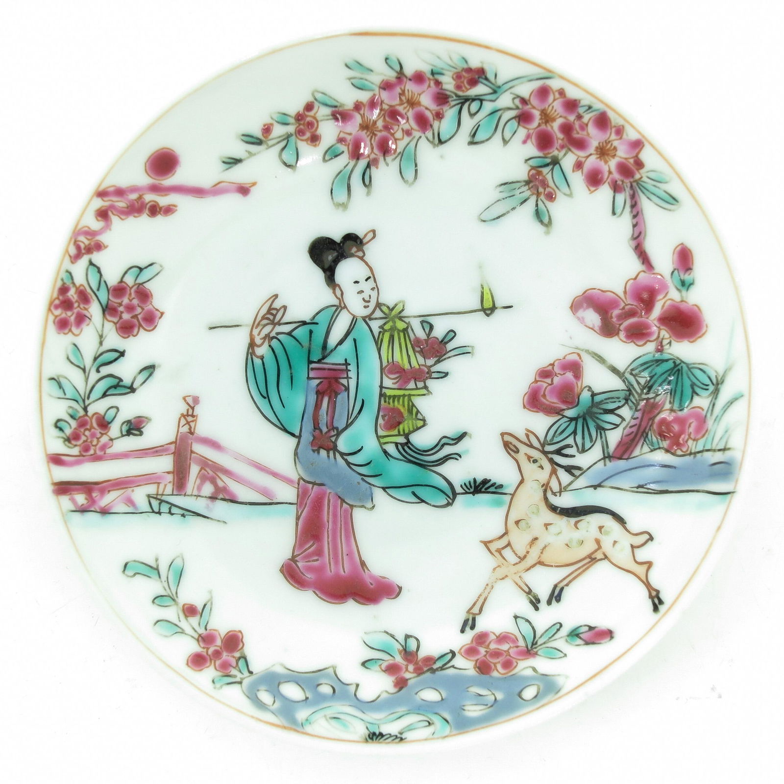 A Polychrome Decor Chinese Dish (1 of 3)