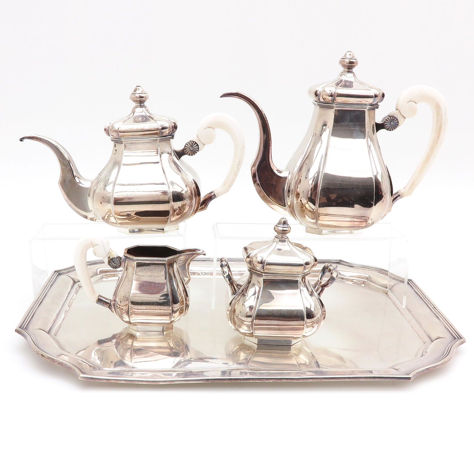 A Five Piece Silver Coffee Service (1 of 7)