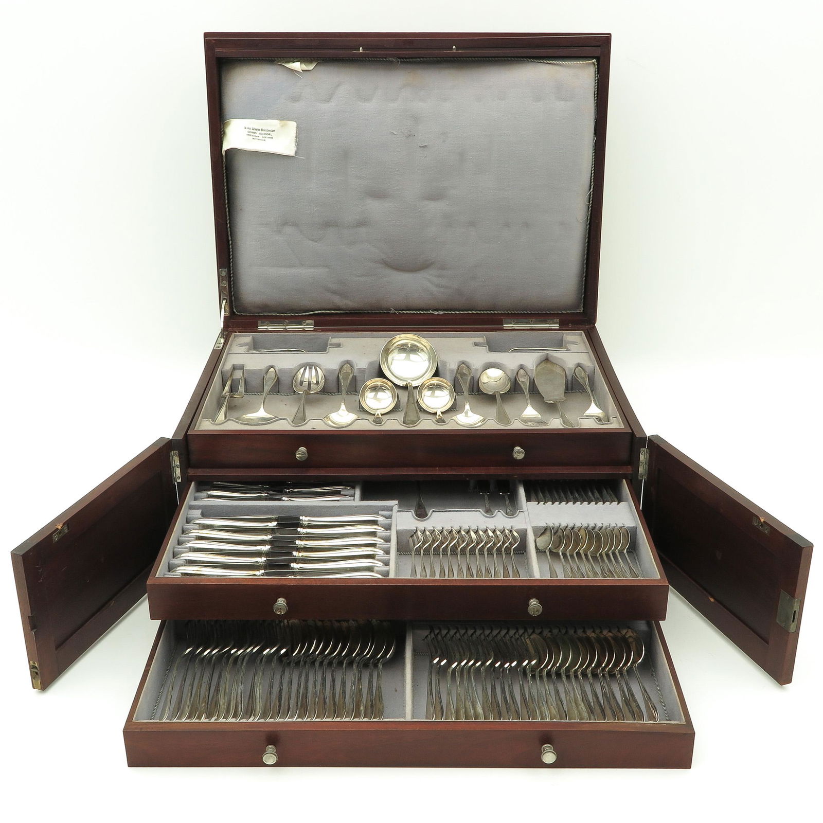 A Very Large Silver Cutlery Set in Cassette (1 of 2)