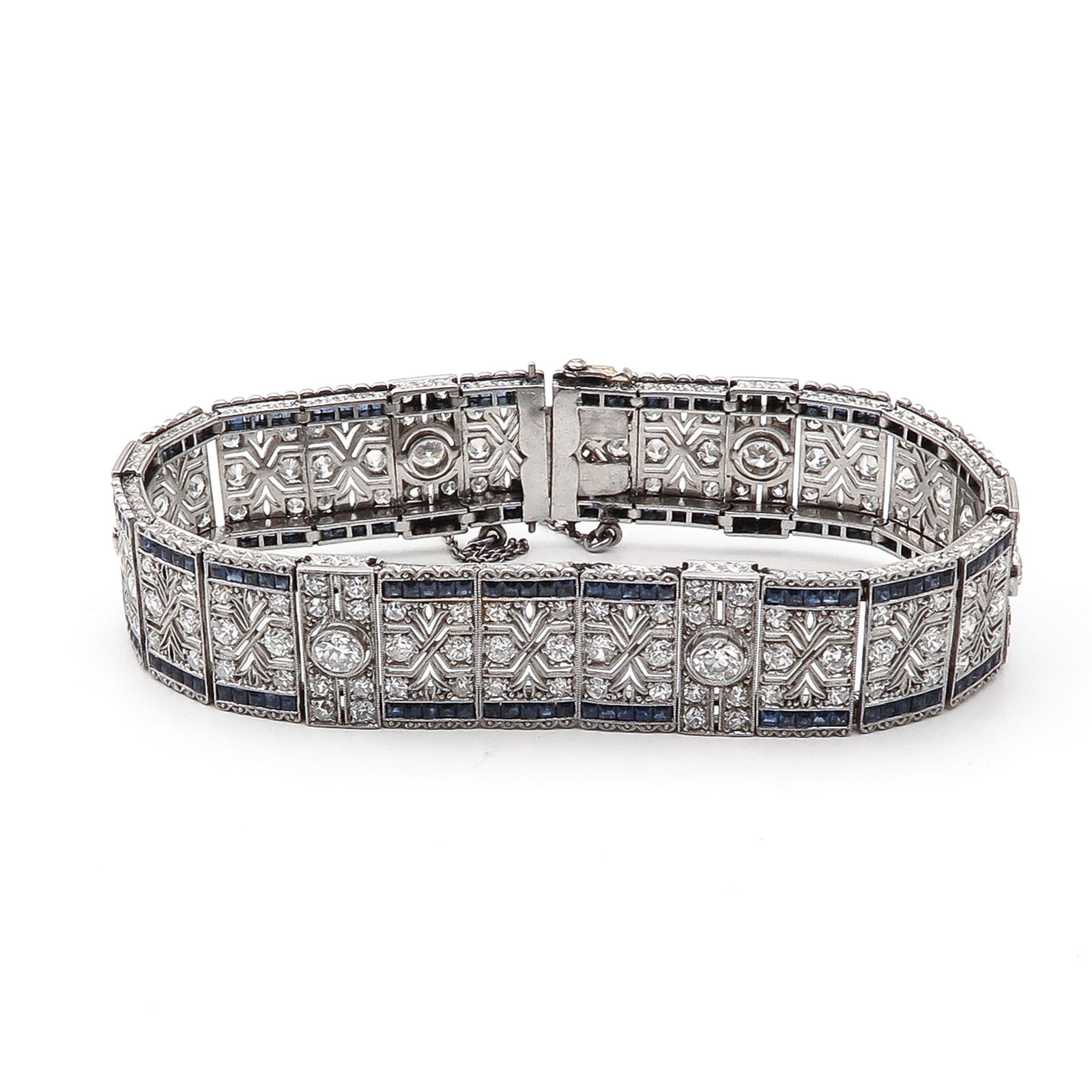 A Fine Art Deco Sapphire and Diamond Bracelet (1 of 2)
