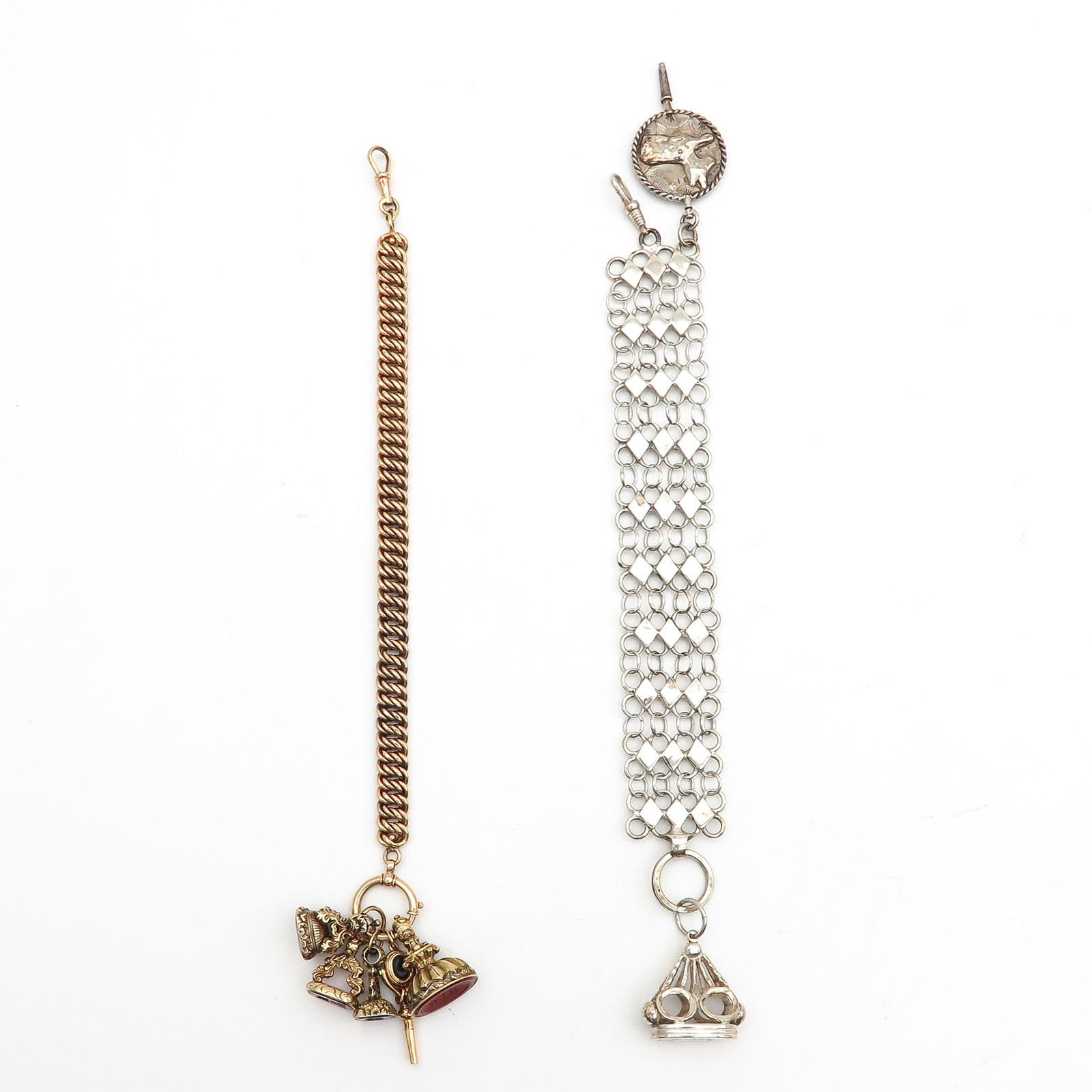 A Collection of Watch Chains with Signets (1 of 7)