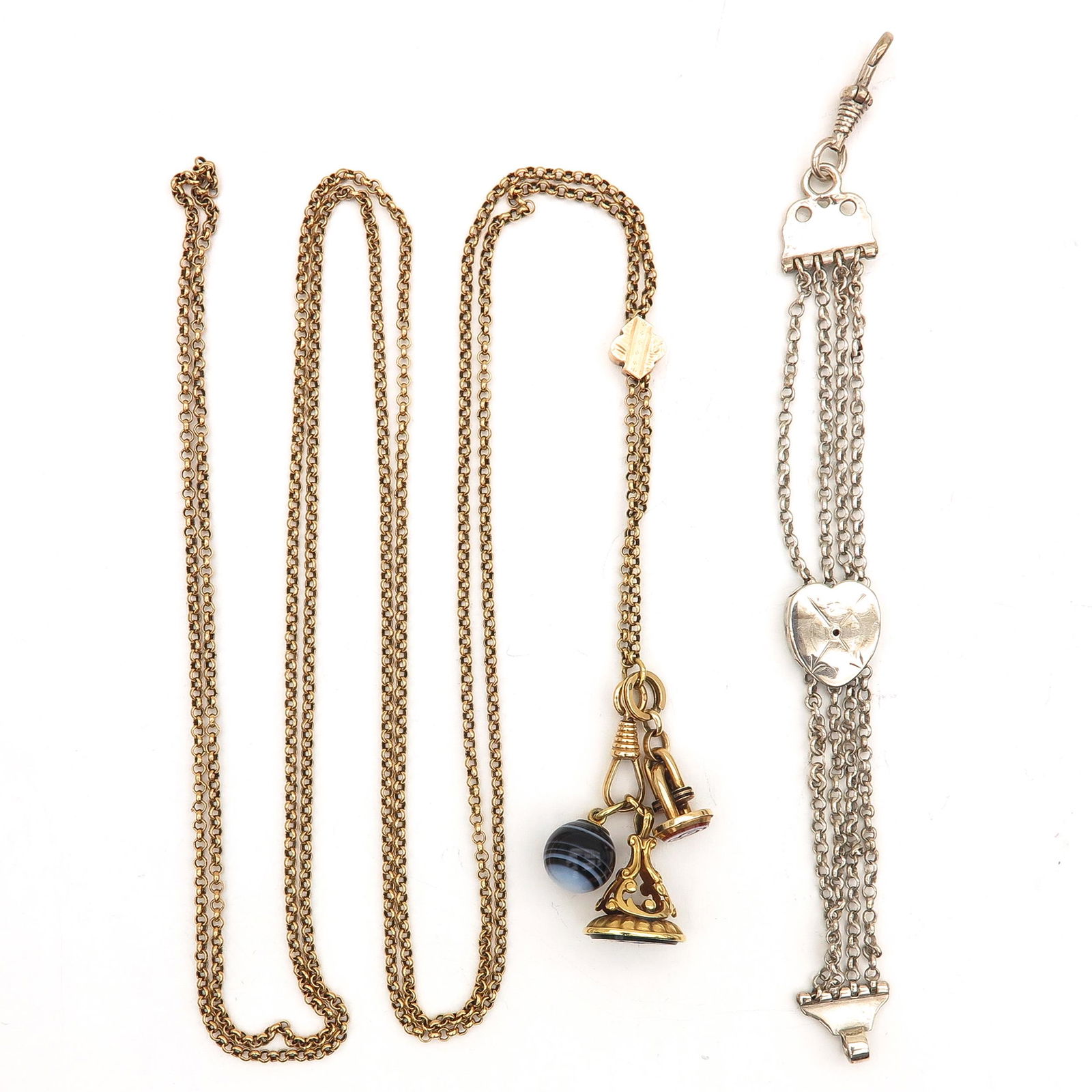 Two Watch Chains with Signets (1 of 3)