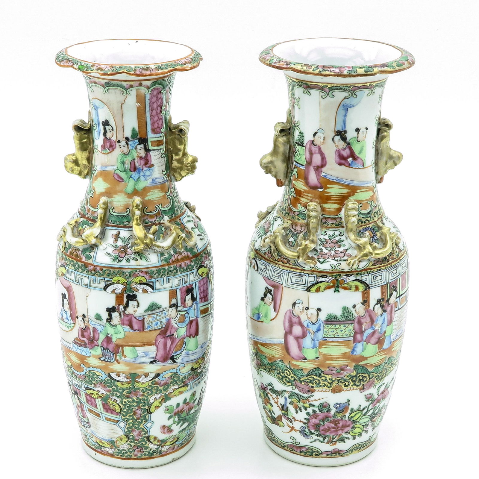 A Pair of Cantonese Vases (1 of 9)
