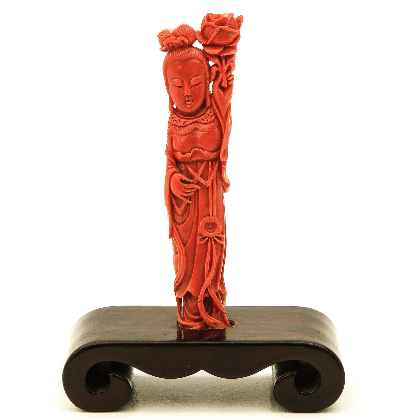 A Carved Red Coral Sculpture (1 of 8)