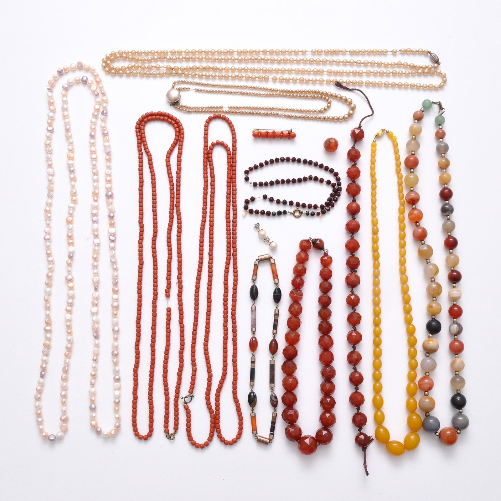 A Lot of Jewelry: Including carnelian.