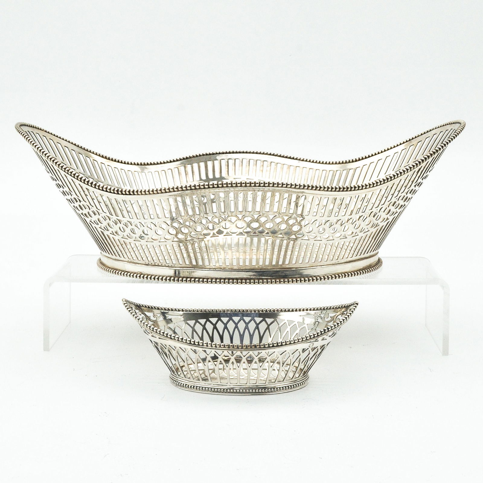A Dutch Silver Bread Basket and Bon Bon Basket (1 of 9)