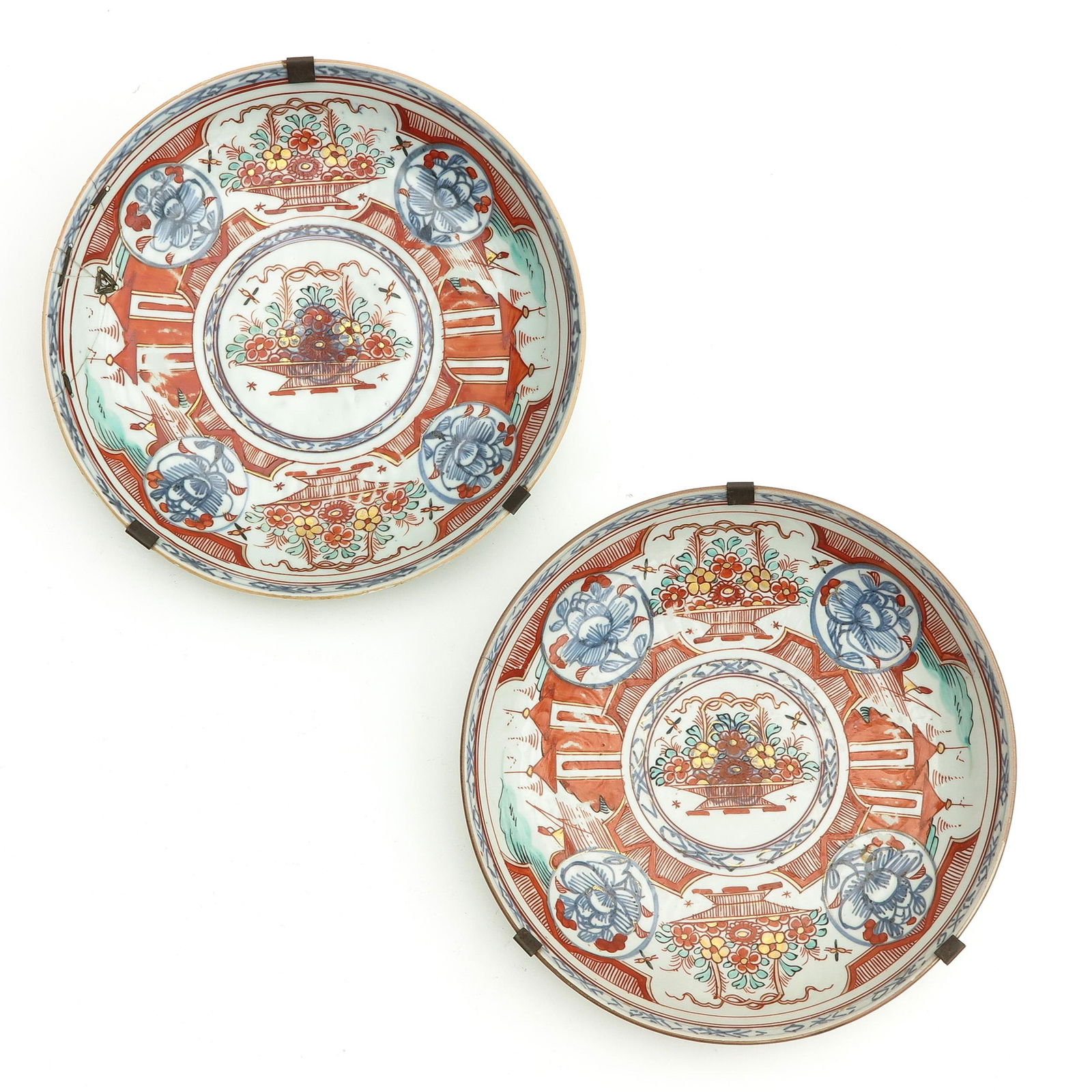 A Pair of Polychrome Decor Plates (1 of 10)