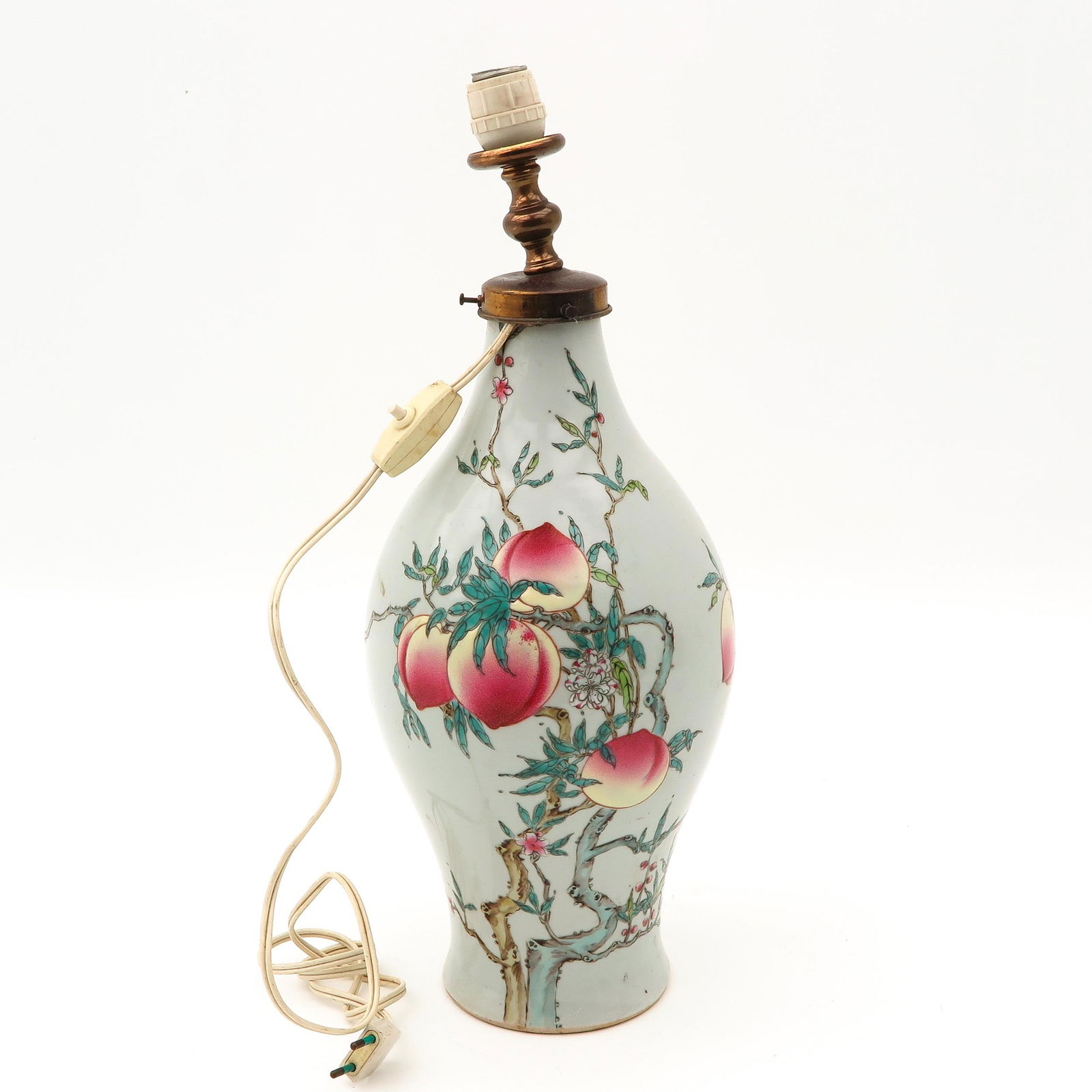 A Famille Rose Peach Lamp (1 of 10)