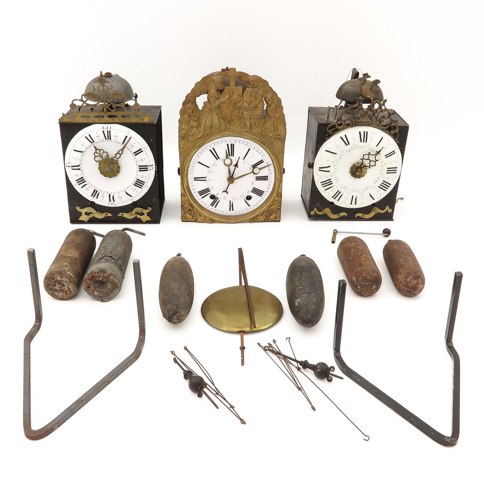 A Collection of 3 Comtoise Clocks (1 of 1)