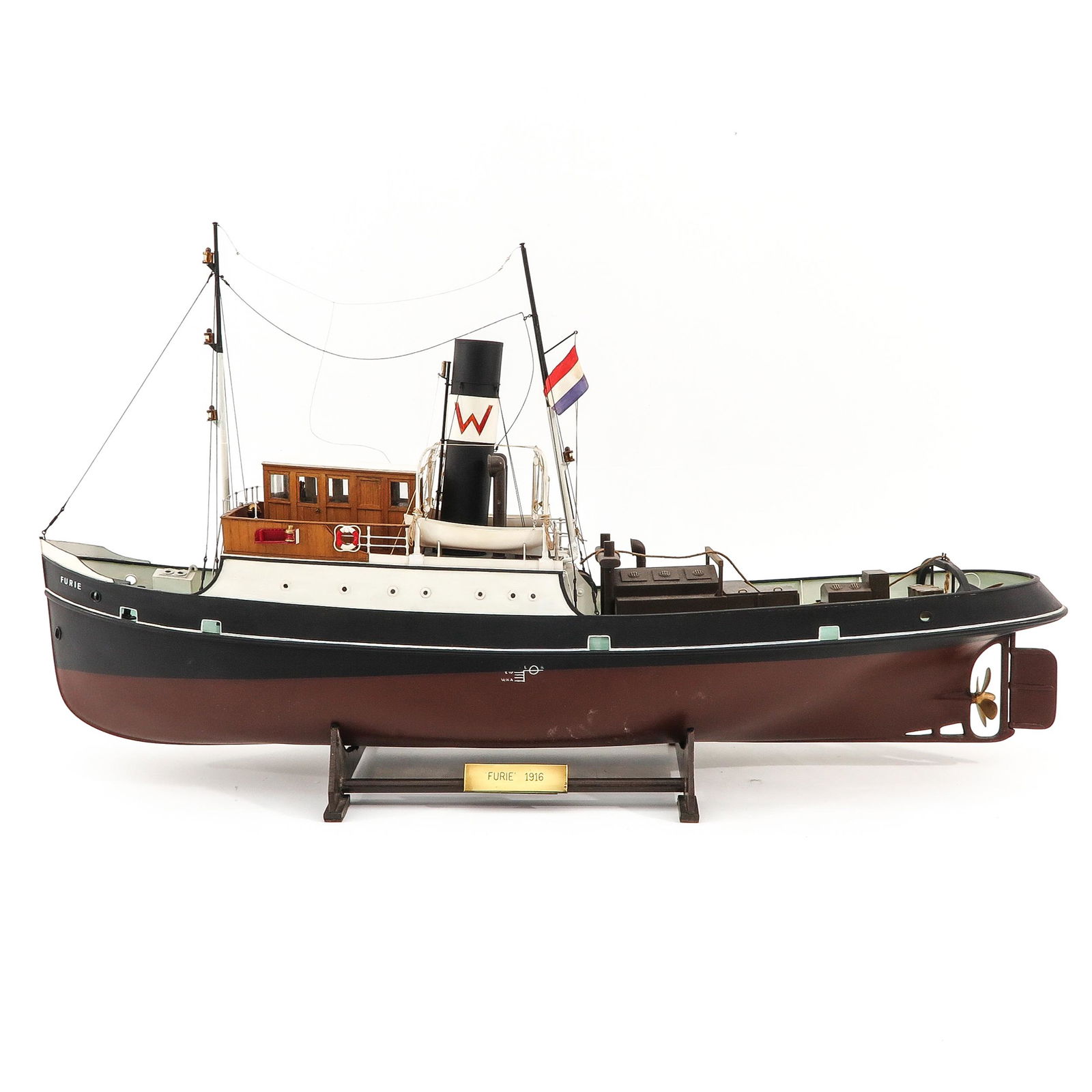A Wood and Plastic Model ship: Furie, 69 x 38 cm., this lot will not be shipped.