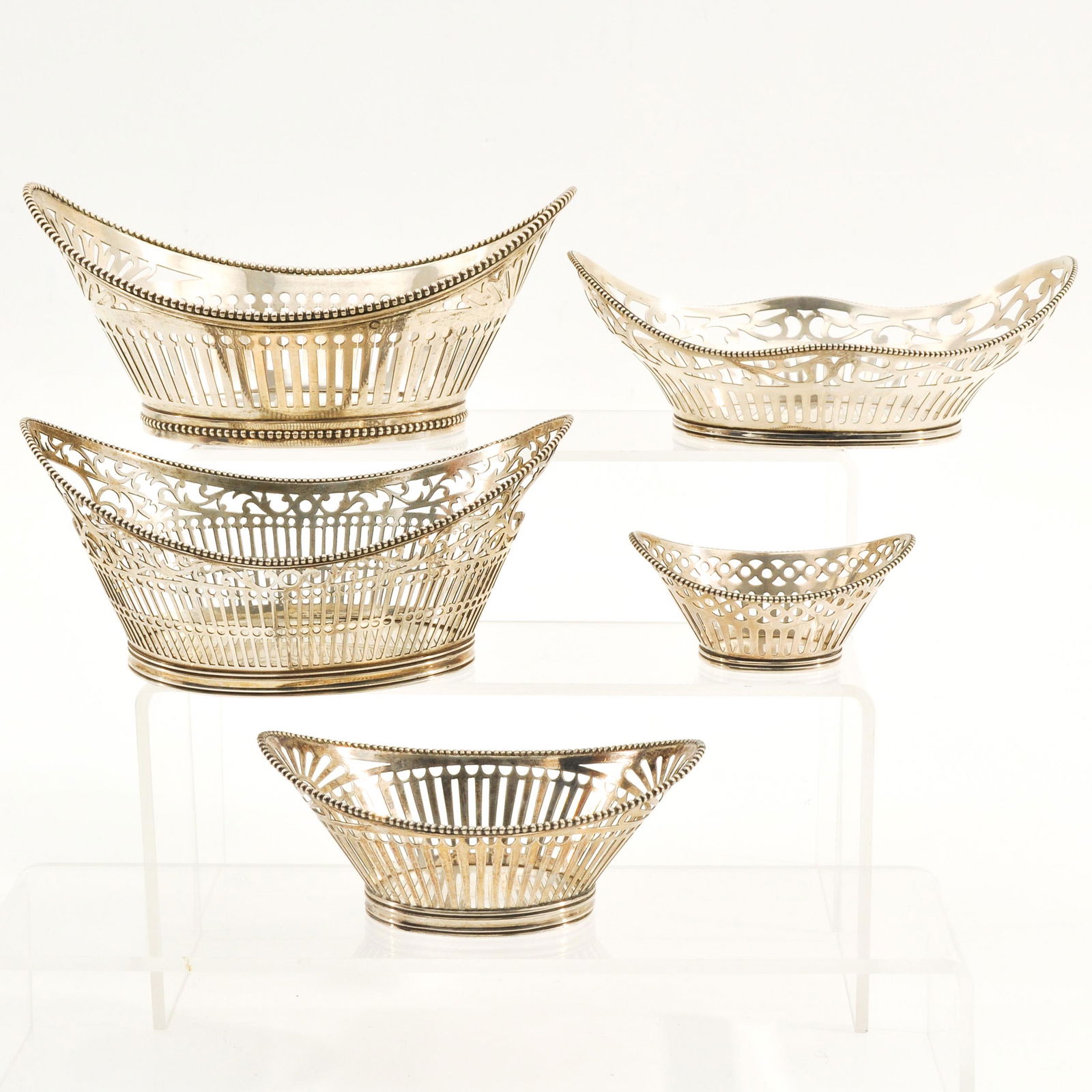 A Collection of Silver Bonbon Baskets (1 of 8)
