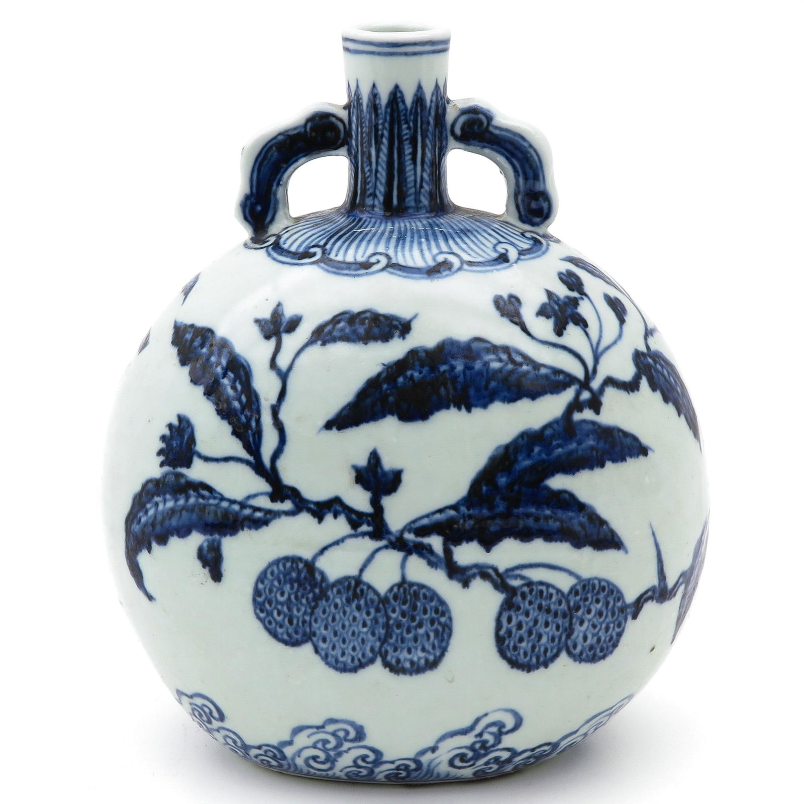 A Blue and White Moon Bottle Vase (1 of 9)
