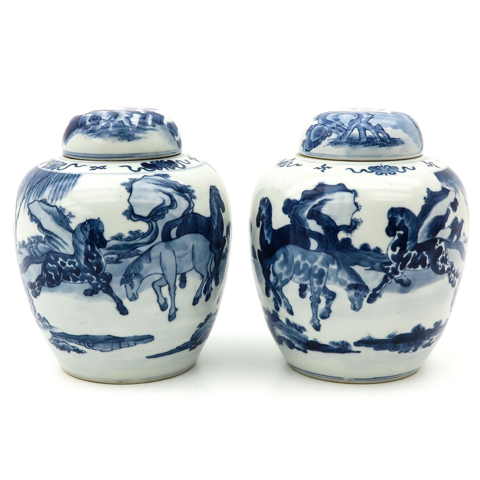 A Pair of Blue and White Ginger Jars (1 of 9)