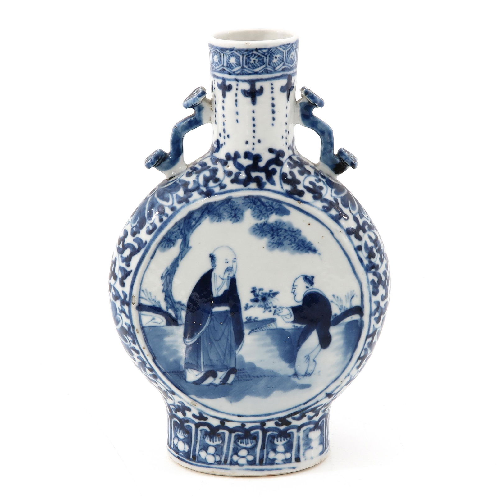 A Blue and White Moon Bottle Vase (1 of 10)