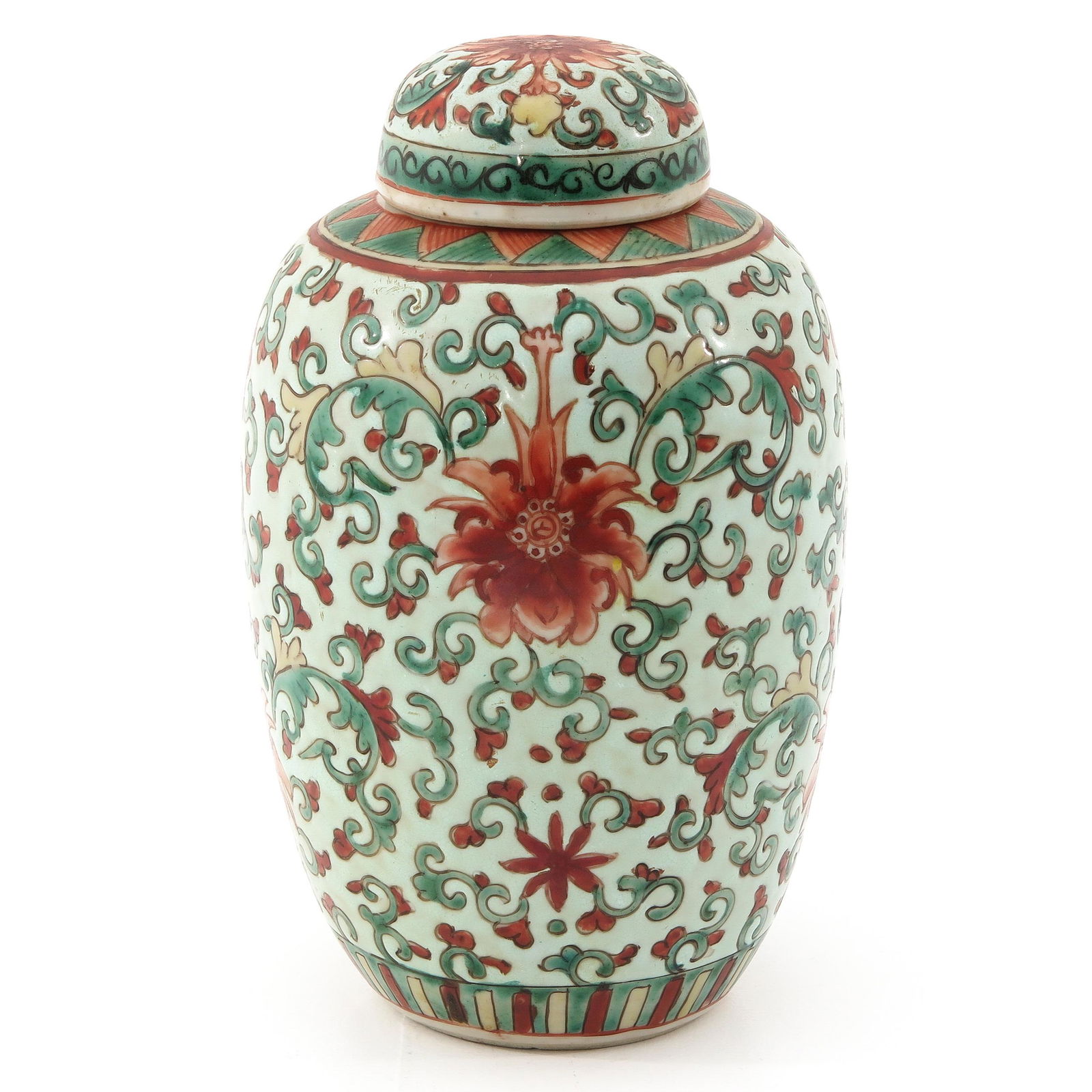 A Polychrome Decor Jar with Cover (1 of 9)