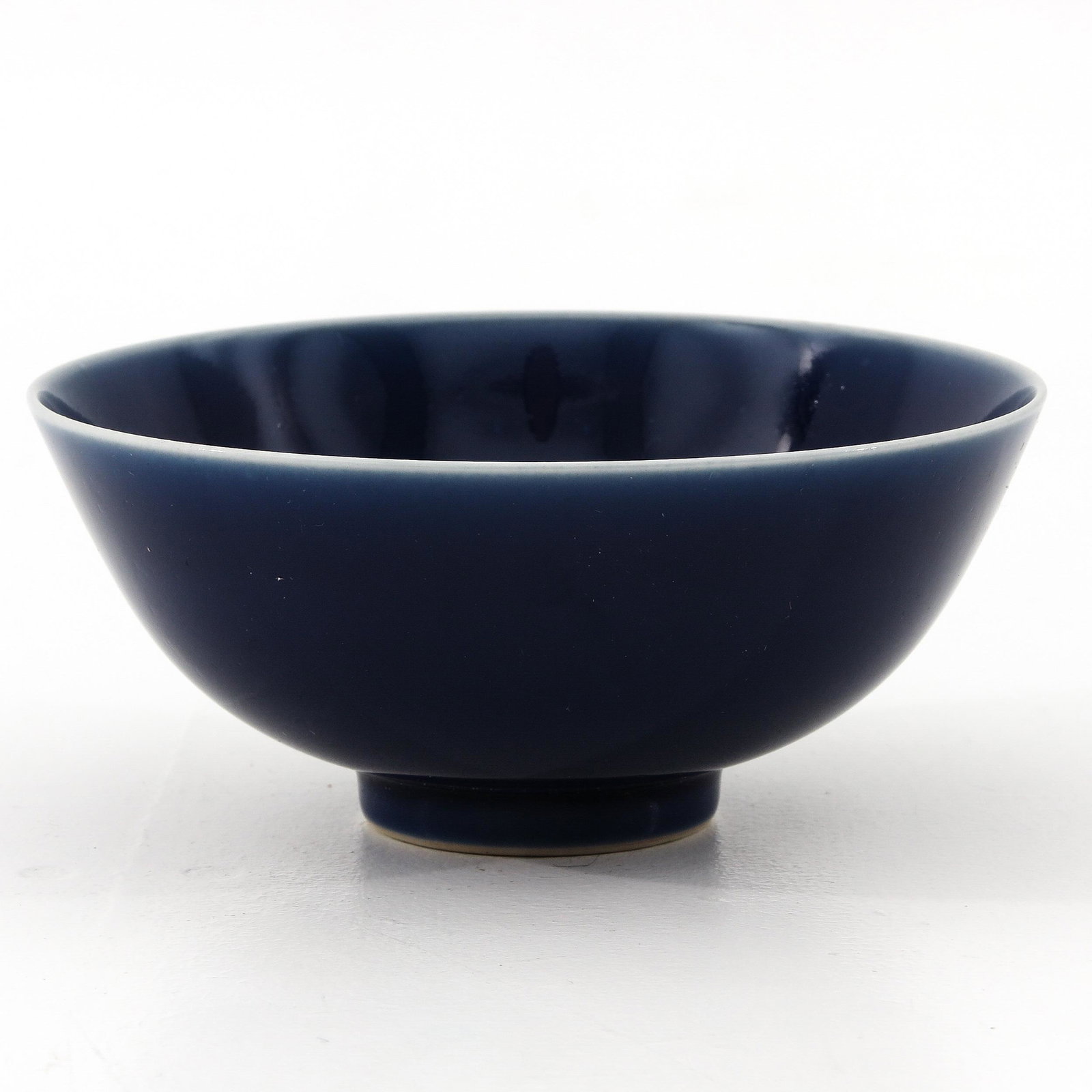 A Blue Monochrome Bowl: Qianlong mark, 12 cm. in diameter.