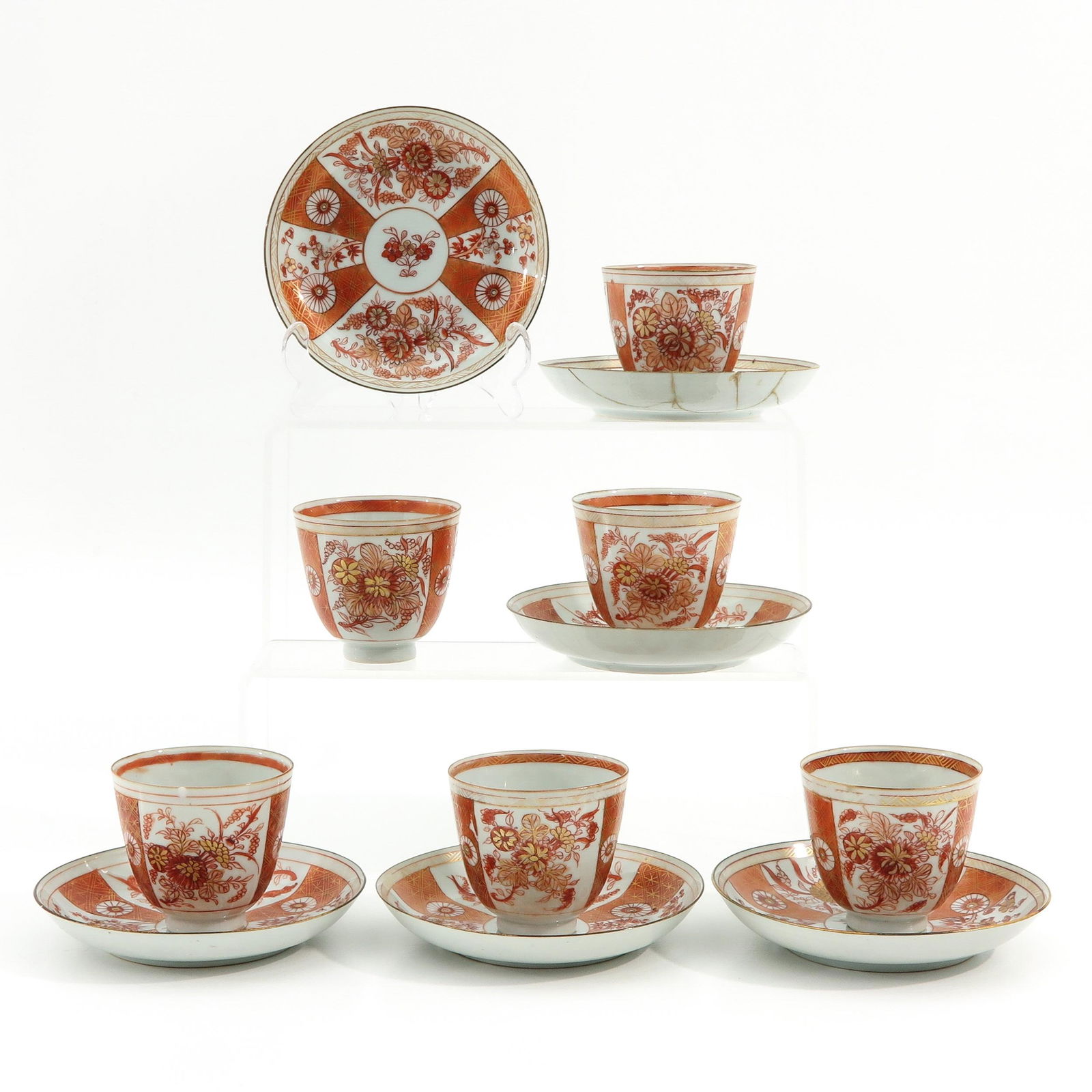 A Set of 6 Cups and Saucers (1 of 10)