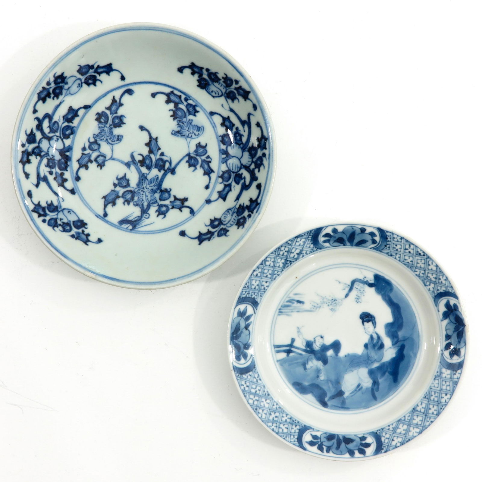 Two Small Blue and White Plates (1 of 10)