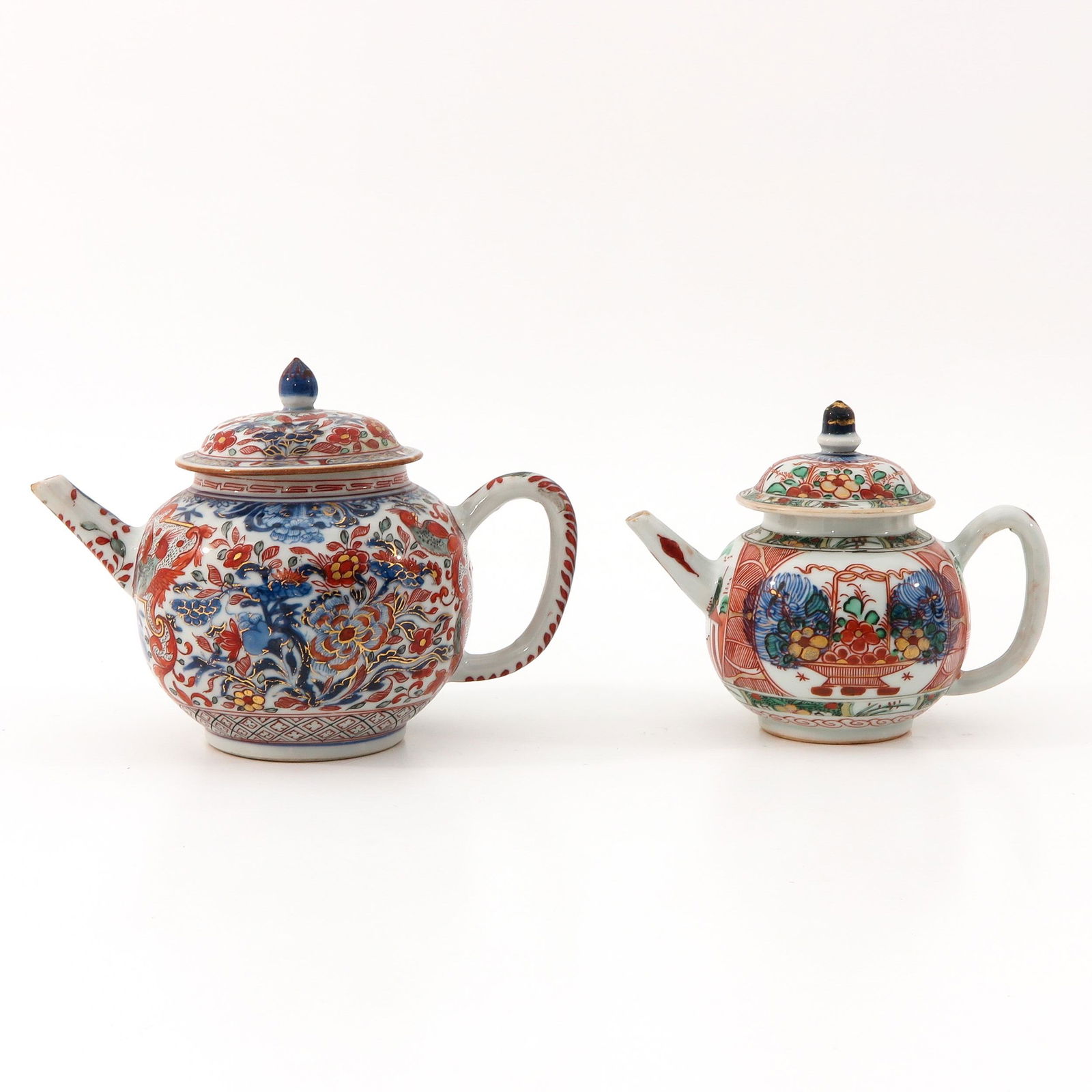A Lot of 2 Polychrome Teapots (1 of 10)