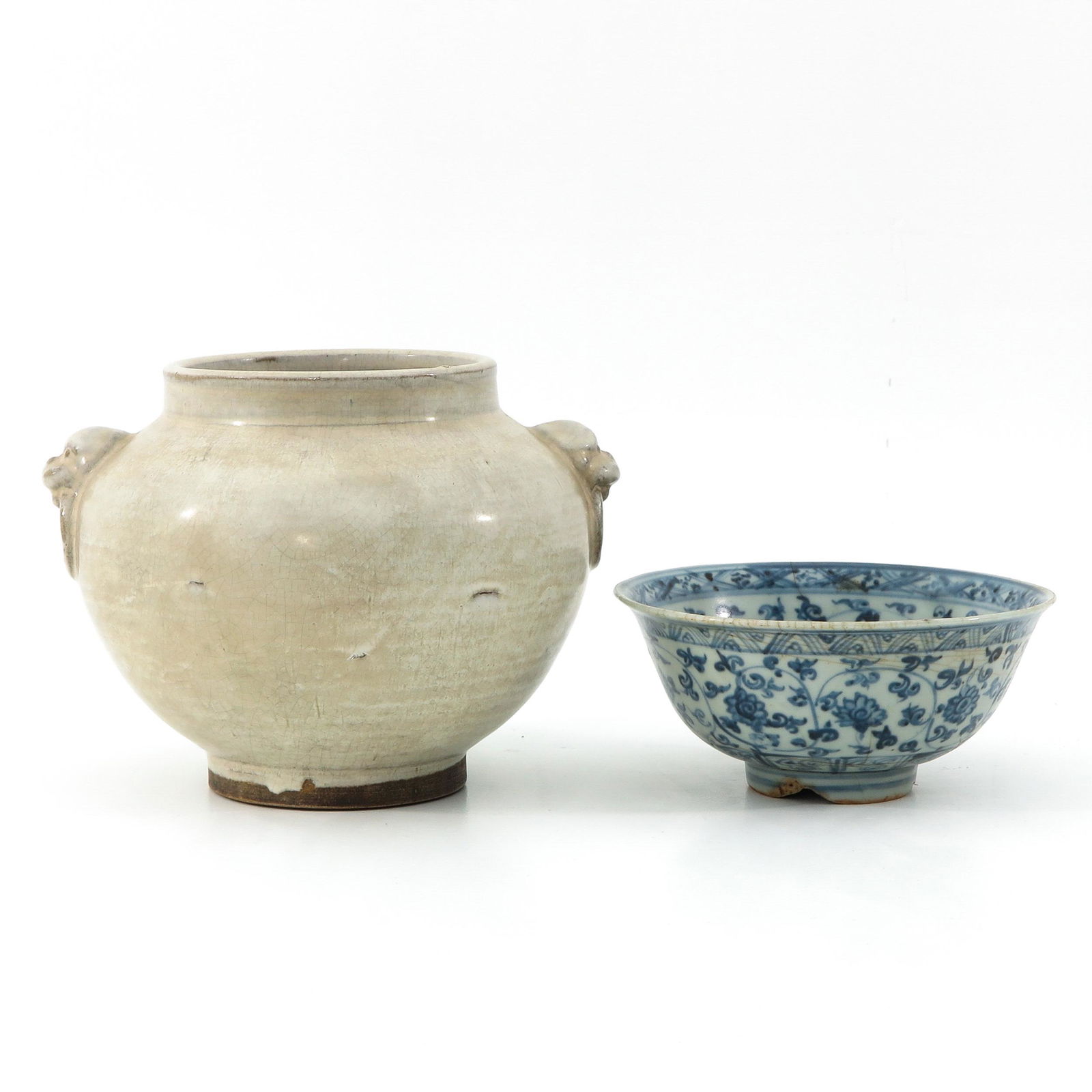 A Stoneware Vase and Ming Bowl (1 of 10)