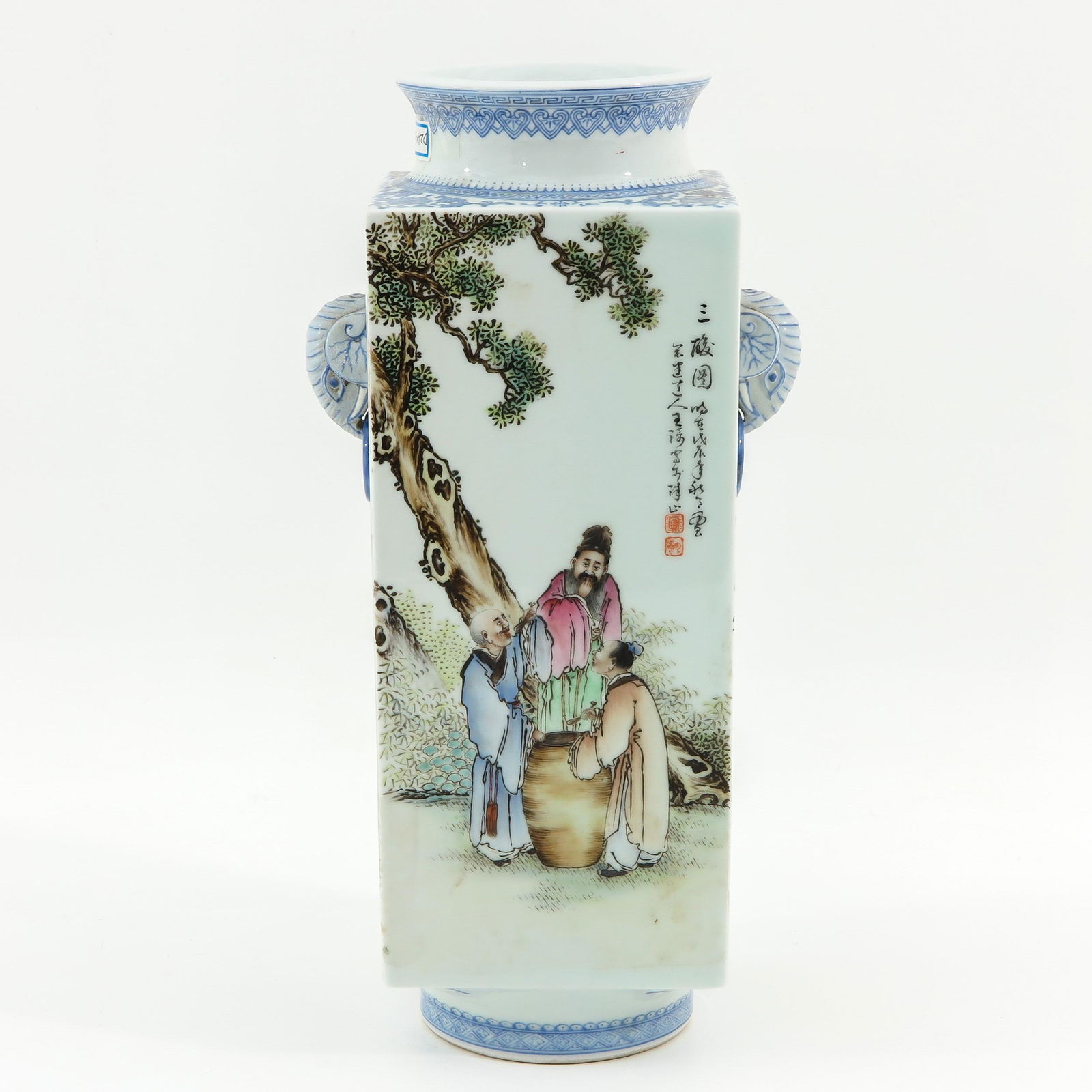 A Polychrome Decor Square Vase (1 of 10)