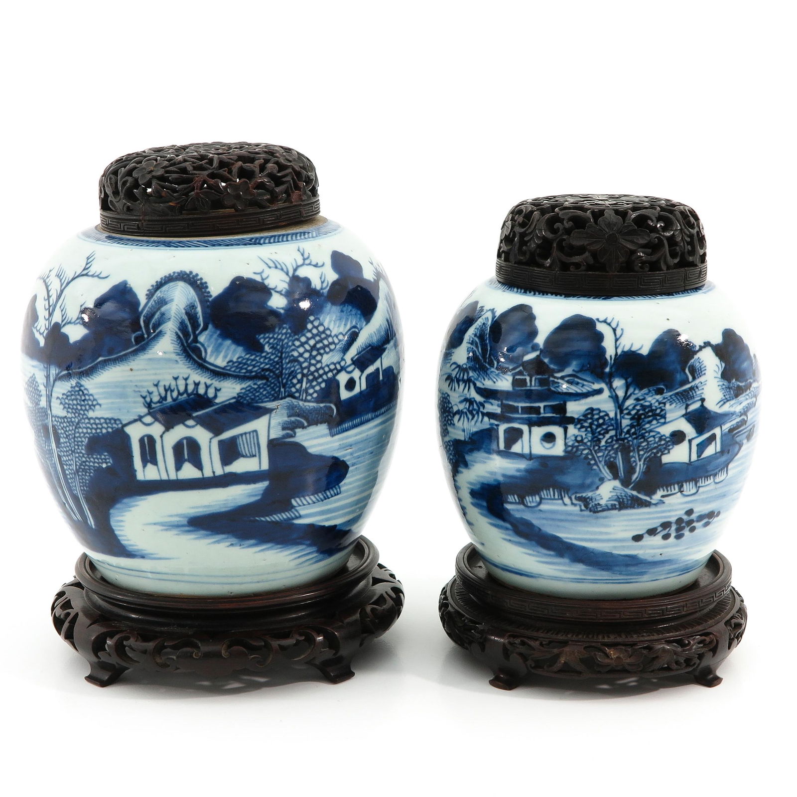 Two Blue and White Ginger Jars (1 of 9)