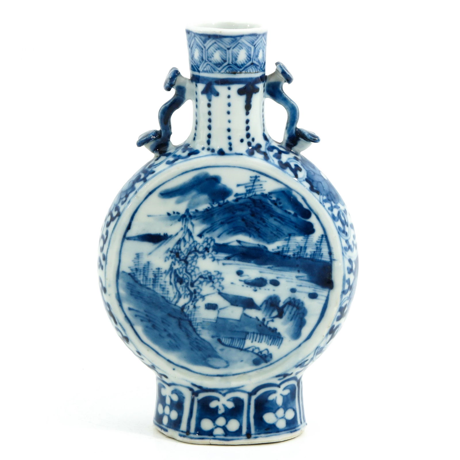 A Blue and White Moon Bottle Vase (1 of 9)