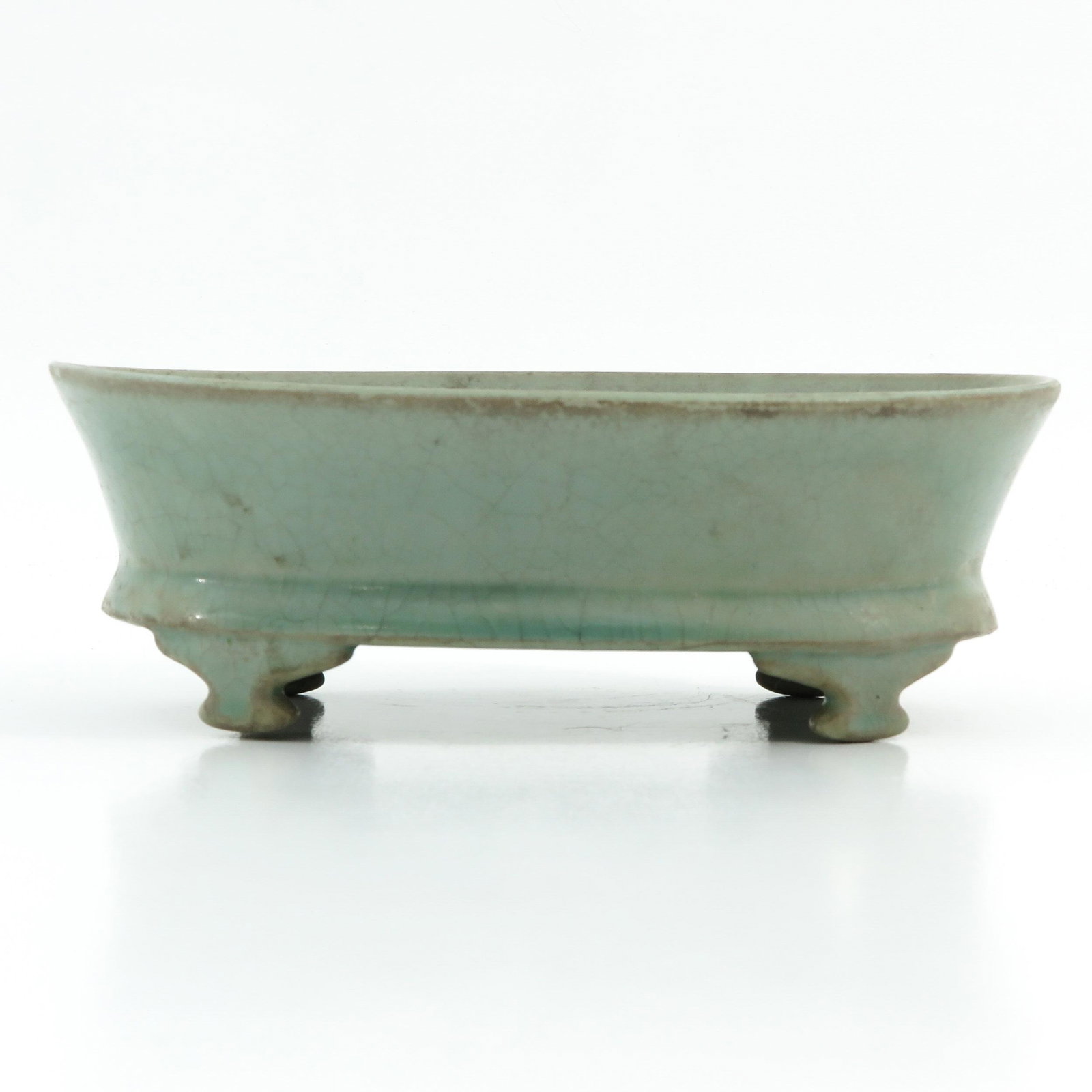 A Celadon Planter: 23 cm. long.