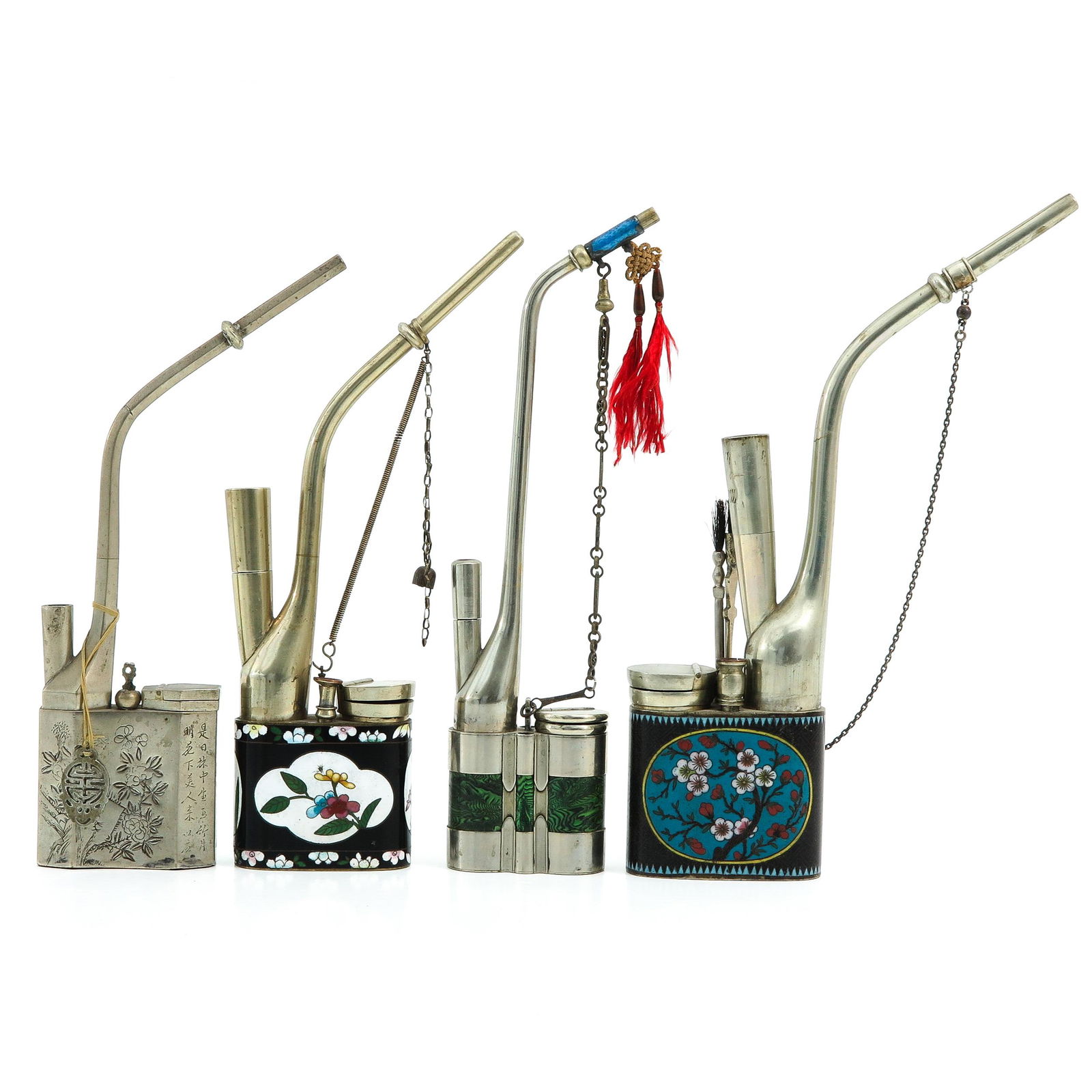 A Collection of 4 Opium Pipes (1 of 9)